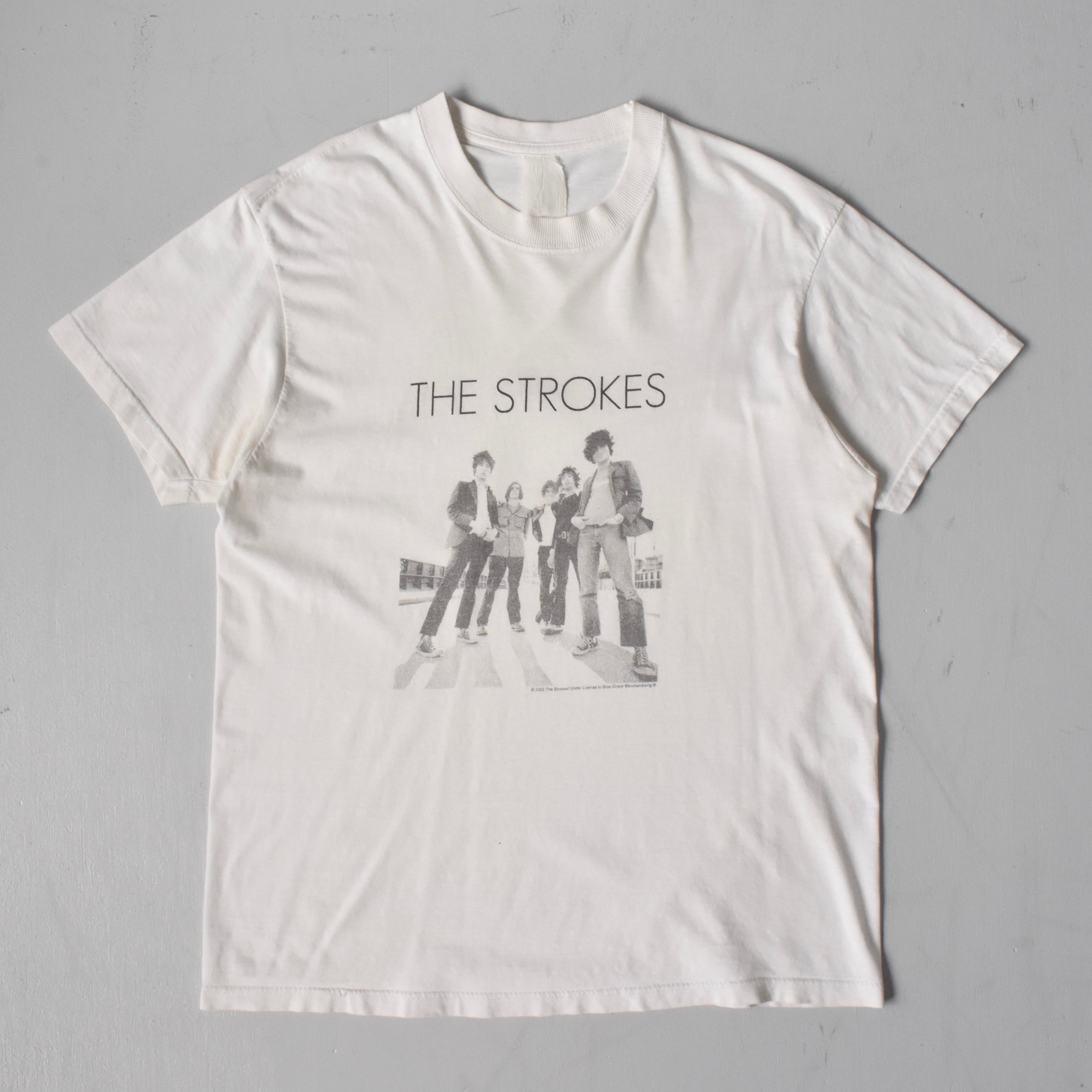 VINTAGE】 “THE STROKES” 00's~ Front Printed Rock T-shirt s/s