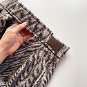 Tweed velcro pants (brown)