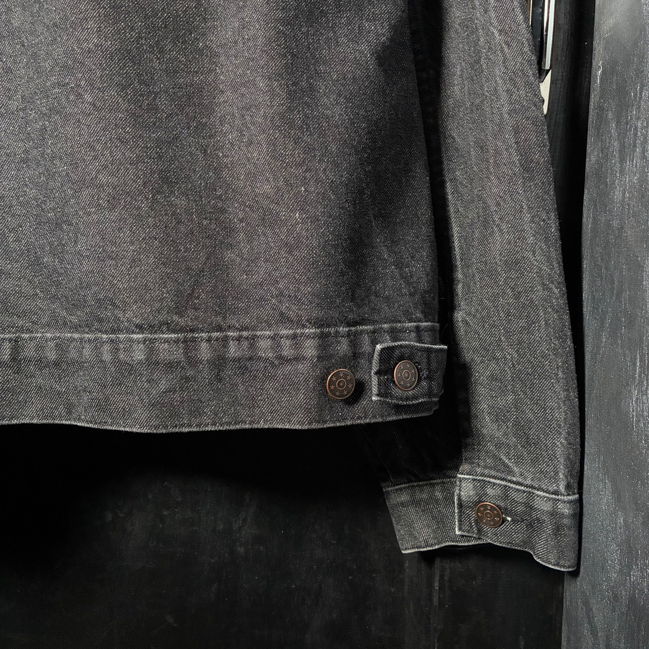 UNION LINE × CARPENTERS スカルバックプリント ブラックデニムジャケット USA製