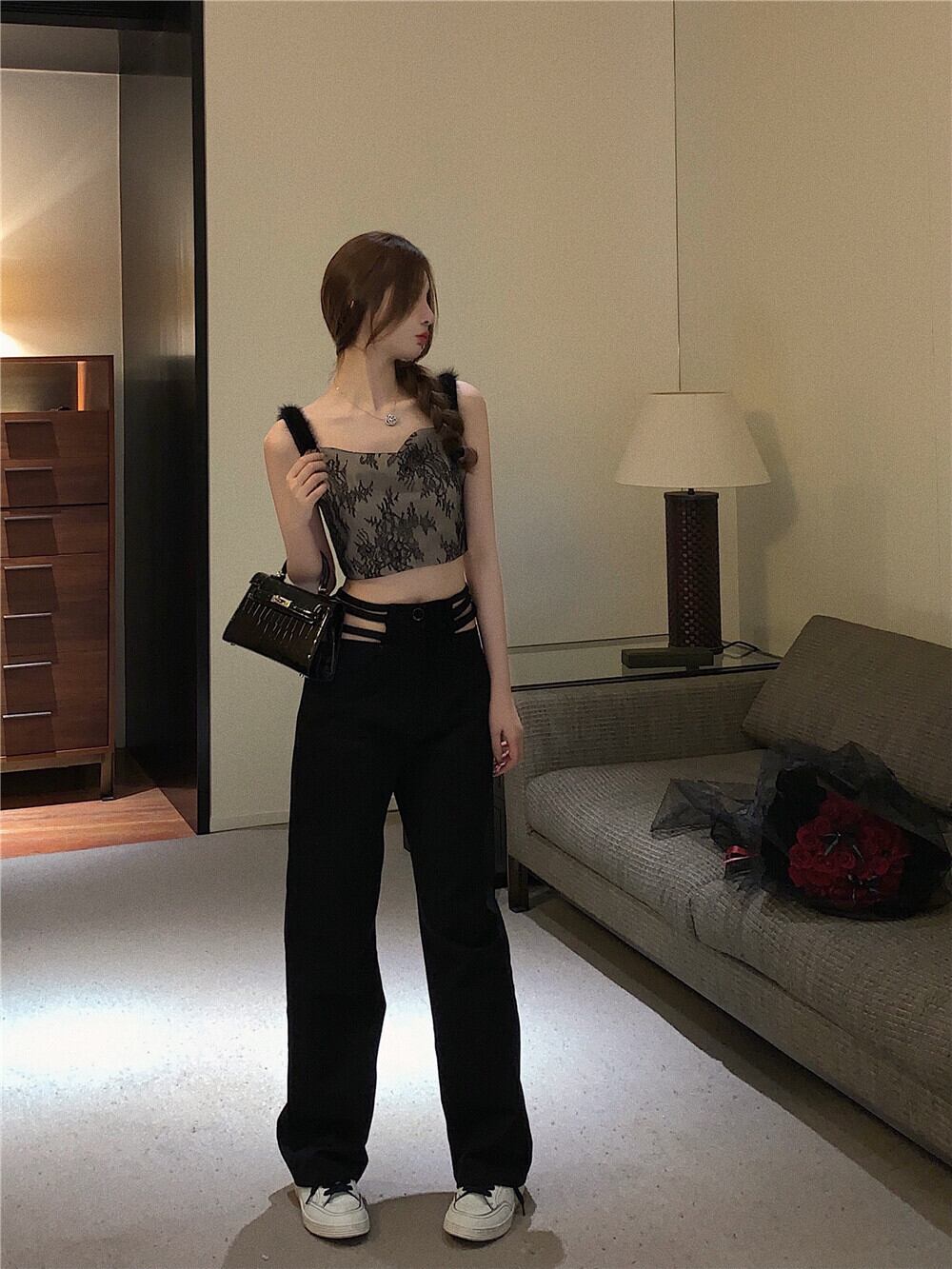 レースサマー薄手スタイルショートジャケット 夏物 ブラックストロベリース64899627723