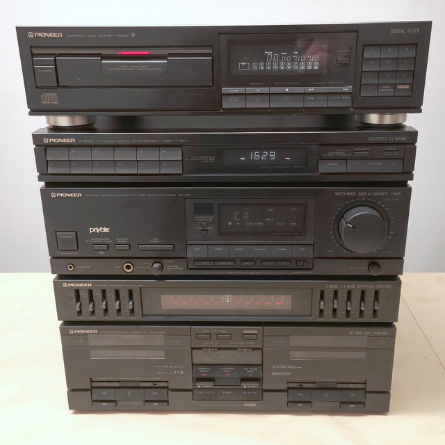 PIONEER・パイオニア・システムコンポ ・CD330・外箱付・通電OK・カセットCD不良・ジャンク・No.260909-15・梱包サイズ160
