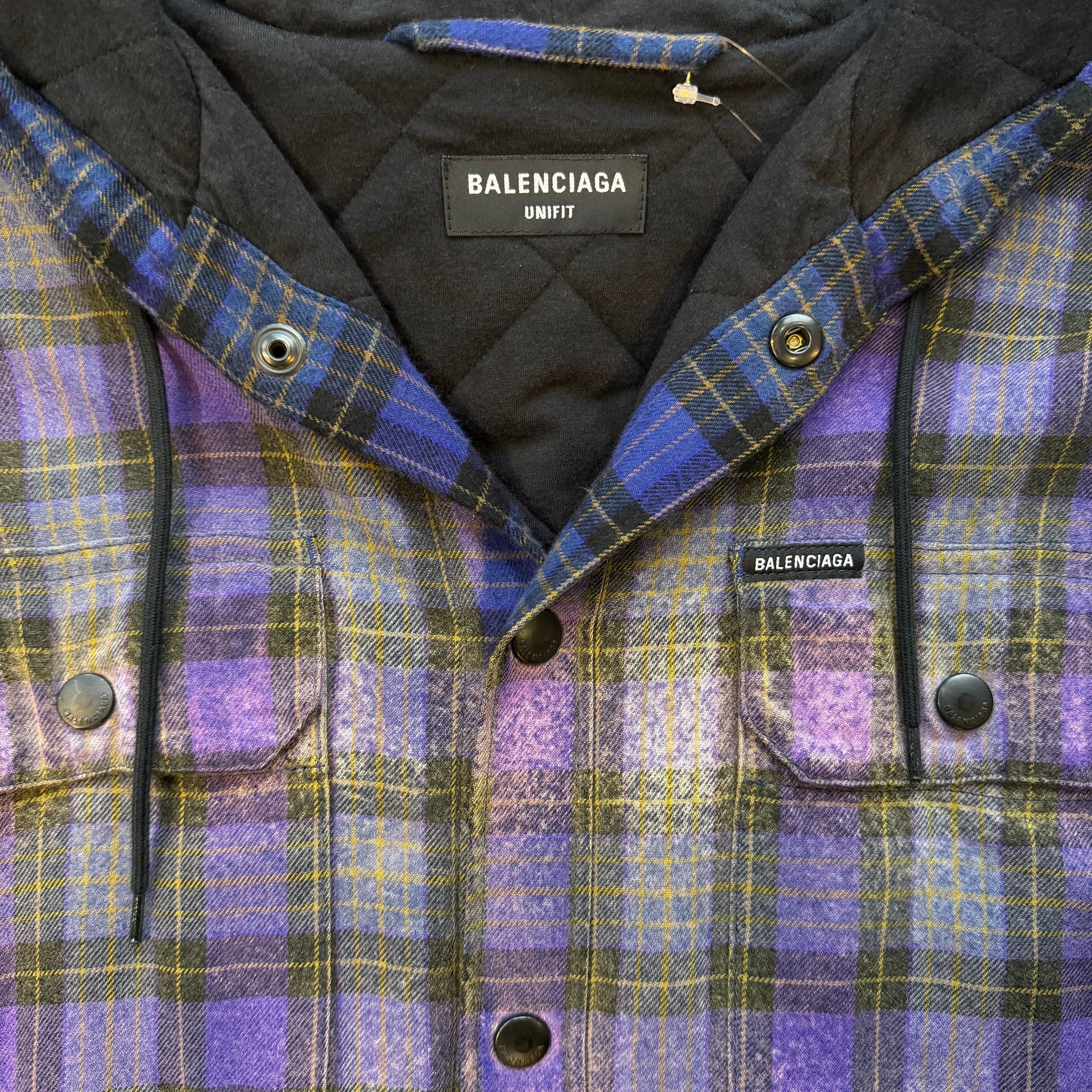 BALENCIAGA 22AW Check Hooded Jacket