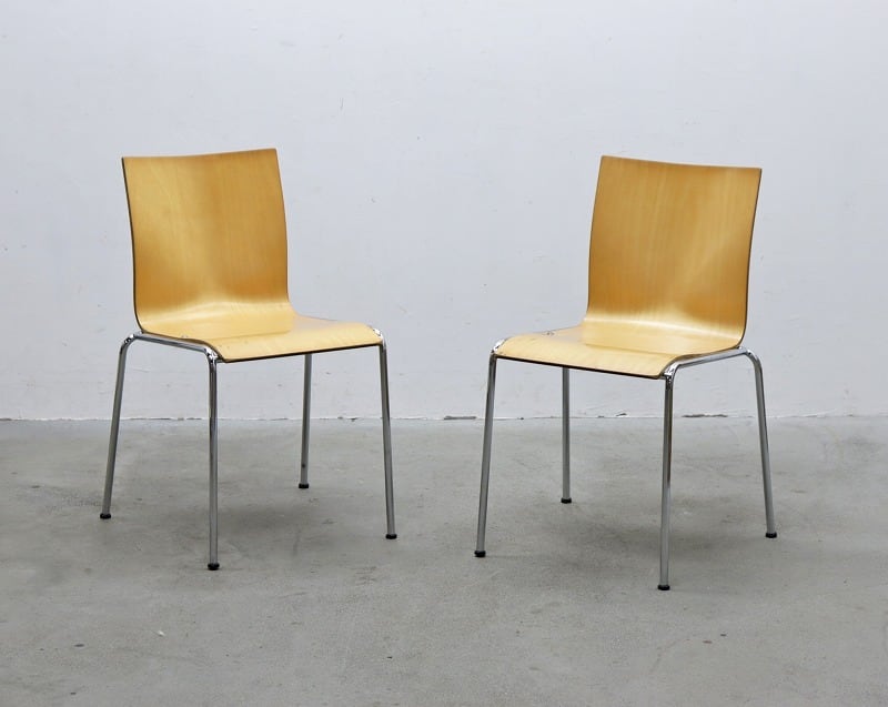 在庫2脚 北欧 デンマーク Engelbrechts Erik Magnussem チャリックチェア スタッキング ダイニングチェア オフィス モダン