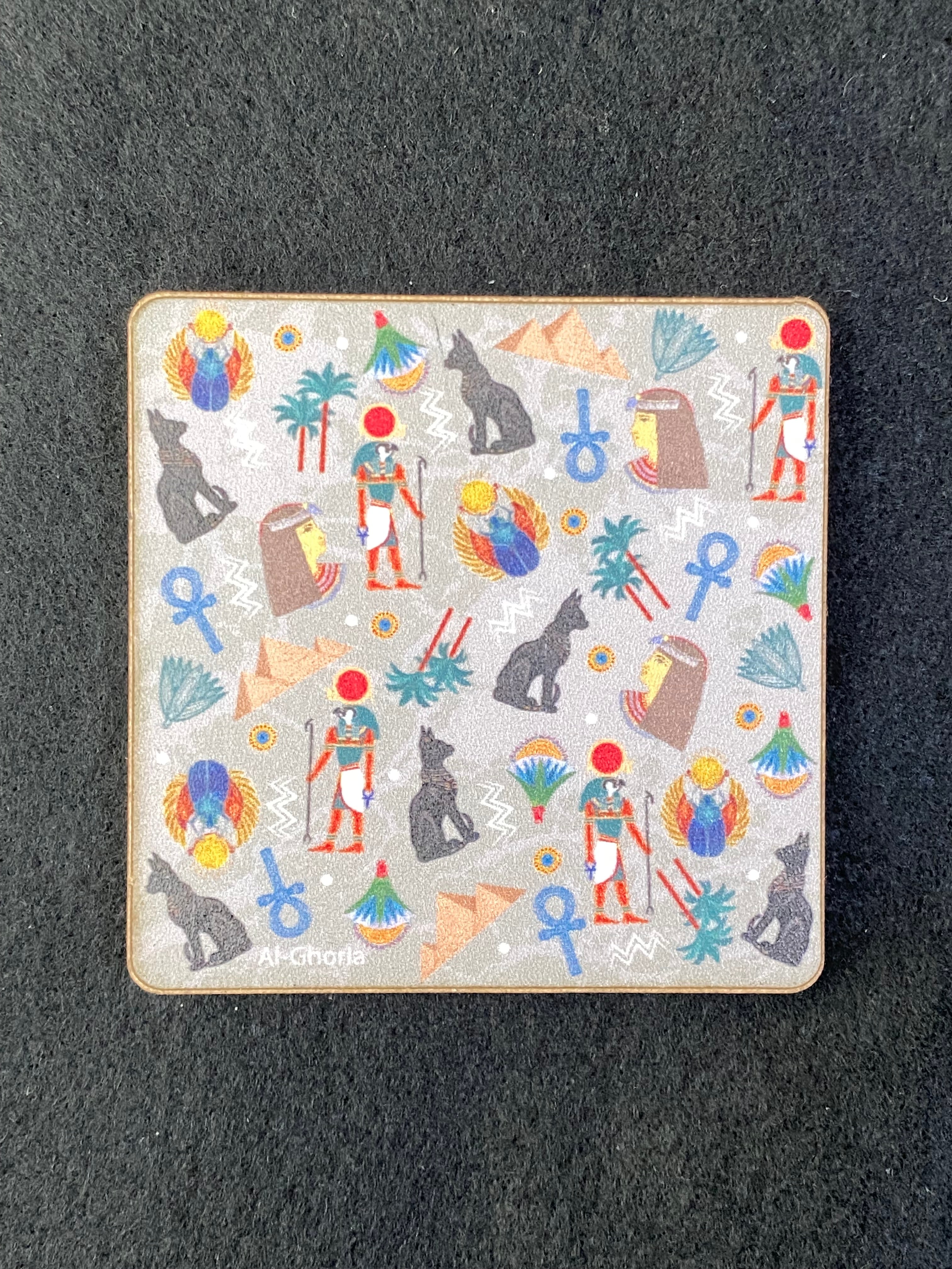 エジプト人デザイナー】マグネット 古代エジプト柄 バステト スカラベ