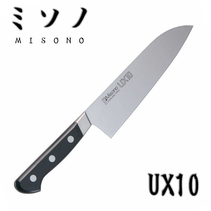 ミソノ 包丁 UX10 三徳包丁 180mm 日本製 両刃 | KEIJIN｜刃物専門店 powered by BASE