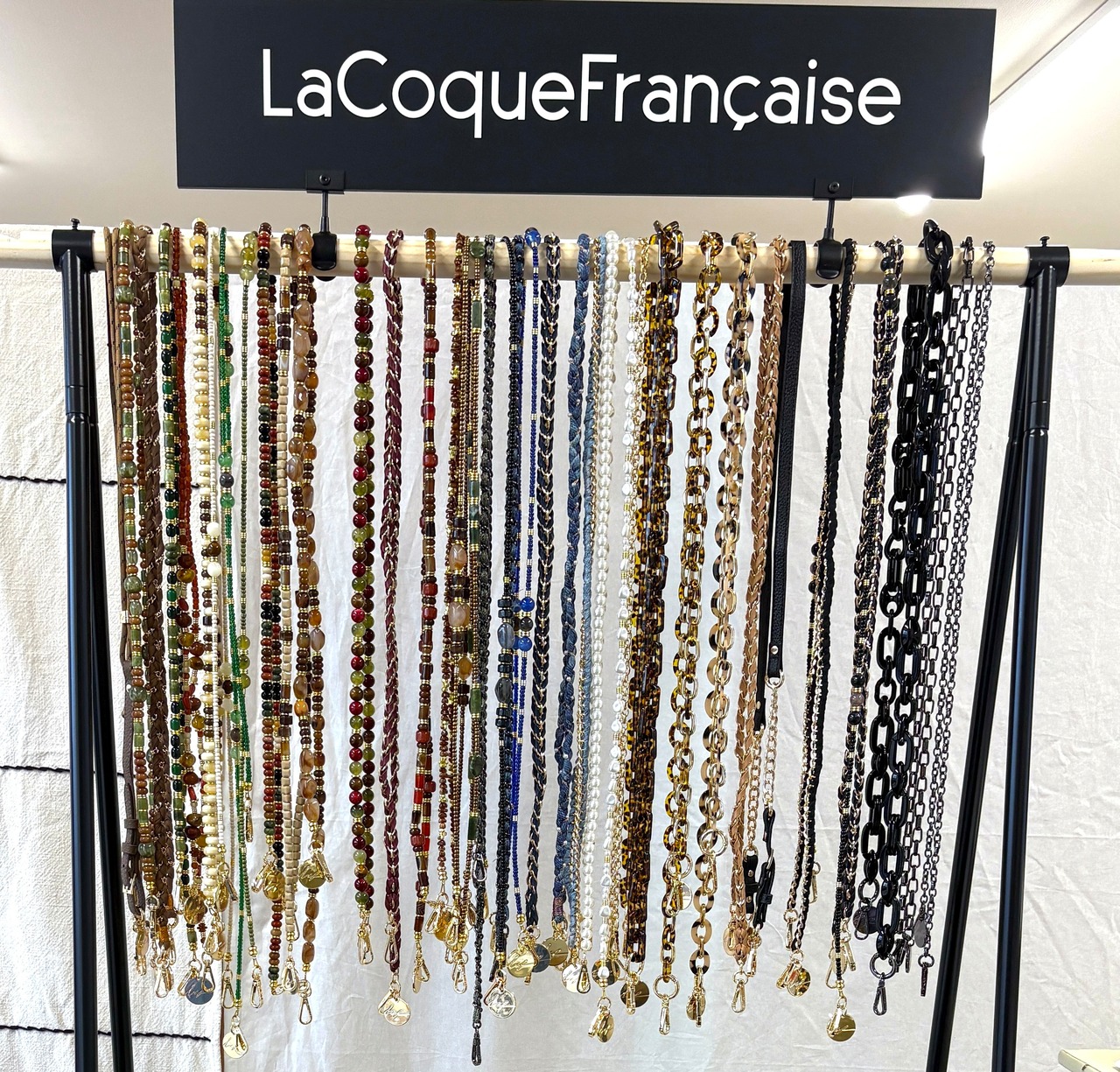【 Aya Dore（アヤ・ドレ）】ラコックフランセーズ La Coque Francaise ラコック スマホストラップ 肩がけ 120cm ロングチェーン スマホショルダー スマホアクセサリー iphone モバイルカバー アンドロイド 携帯電話 アクセサリー フランス フランス製 ブランド おしゃれ かわいい