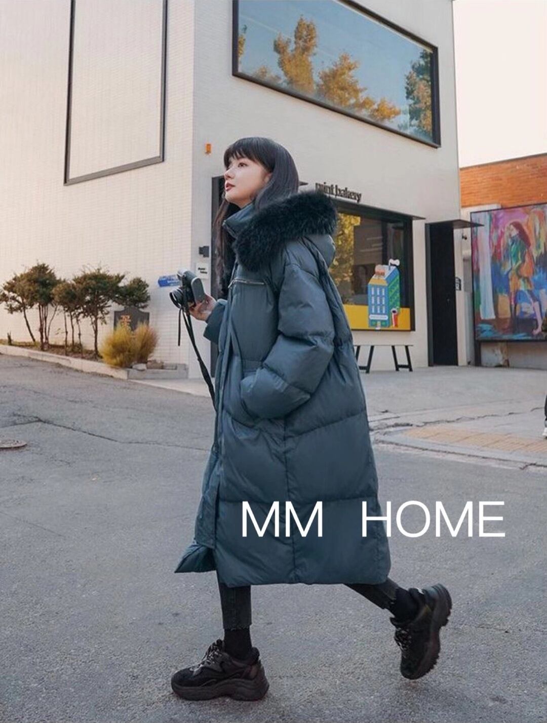 ボリュームファー付き　中綿ジップアップコート　AJ42441-6689　