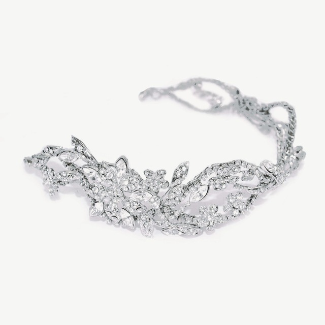 【レンタル】Ivory & Co. アイボリー・アンド・コー Daphne ダフネ ブライダルティアラ ヘッドドレス  カチューシャ クリスタル シルバー 結婚式 アクセサリー (IC-T15-R)