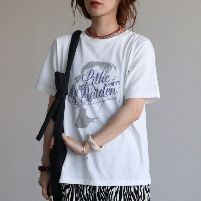 BIJINシルエットプリントTシャツ【day254773-z】送料無料 / メール便発送10