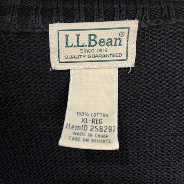 『送料無料』L.L.bean ドライバーズニットブルゾン　トラックジャケット　ブラック　XL