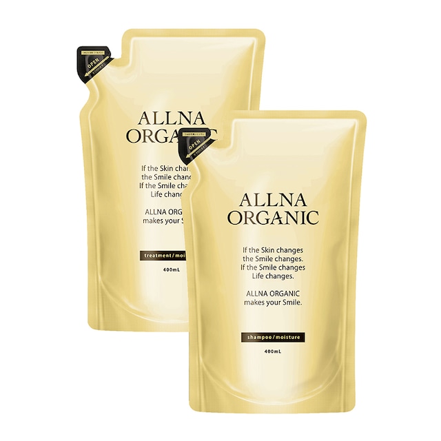 ALLNA ORGANIC モイスチャー シャンプー＆トリートメント 400ml＆400ml（詰め替え用)