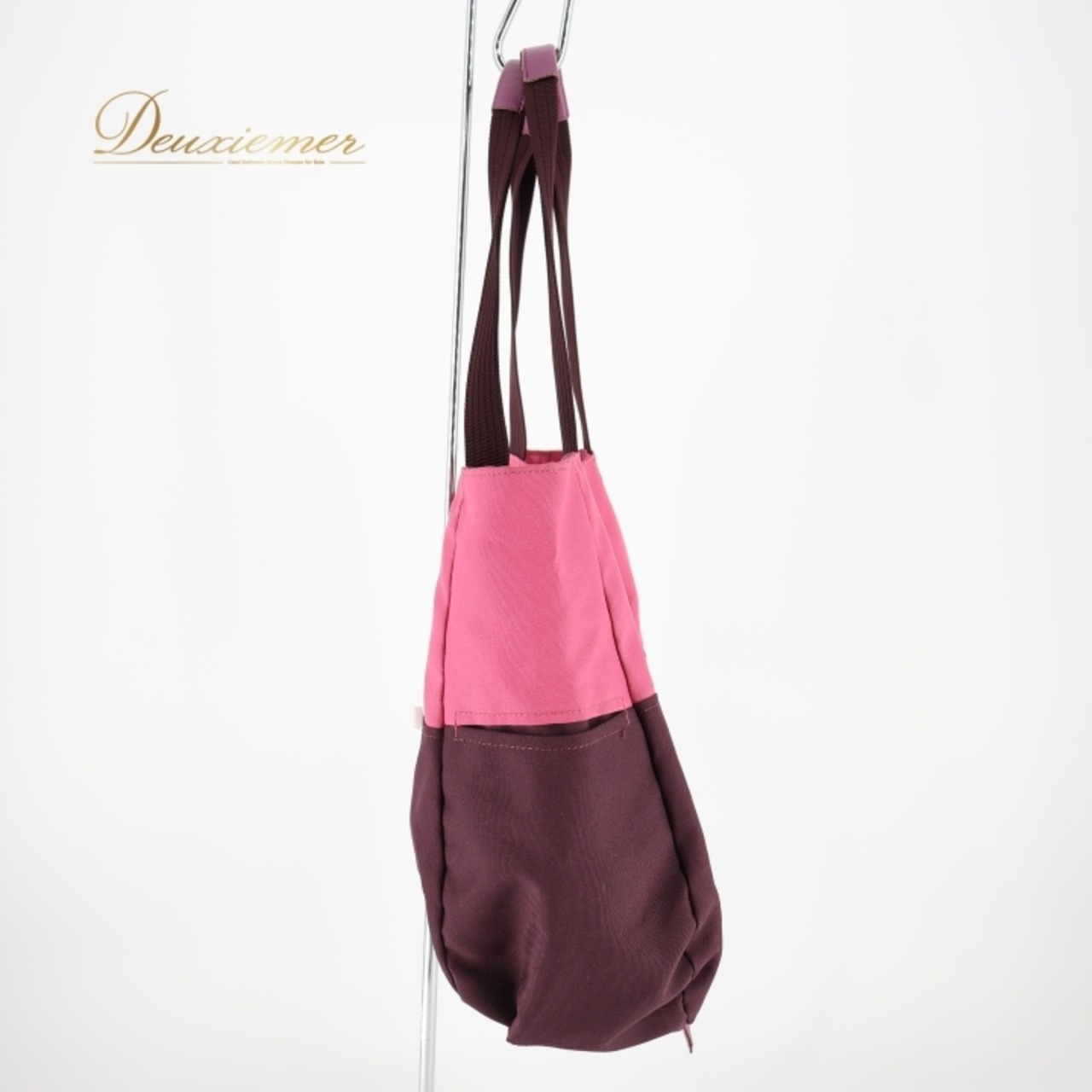 レディース トクコプルミエヴォル TOKUKO 1er VOL バッグ パープル系 トートバッグ 肩掛け 紫 橙 ハート ポケット かわいい カジュアル おしゃれ お出かけ 落ち着いた色 ピンク系 オレンジ系