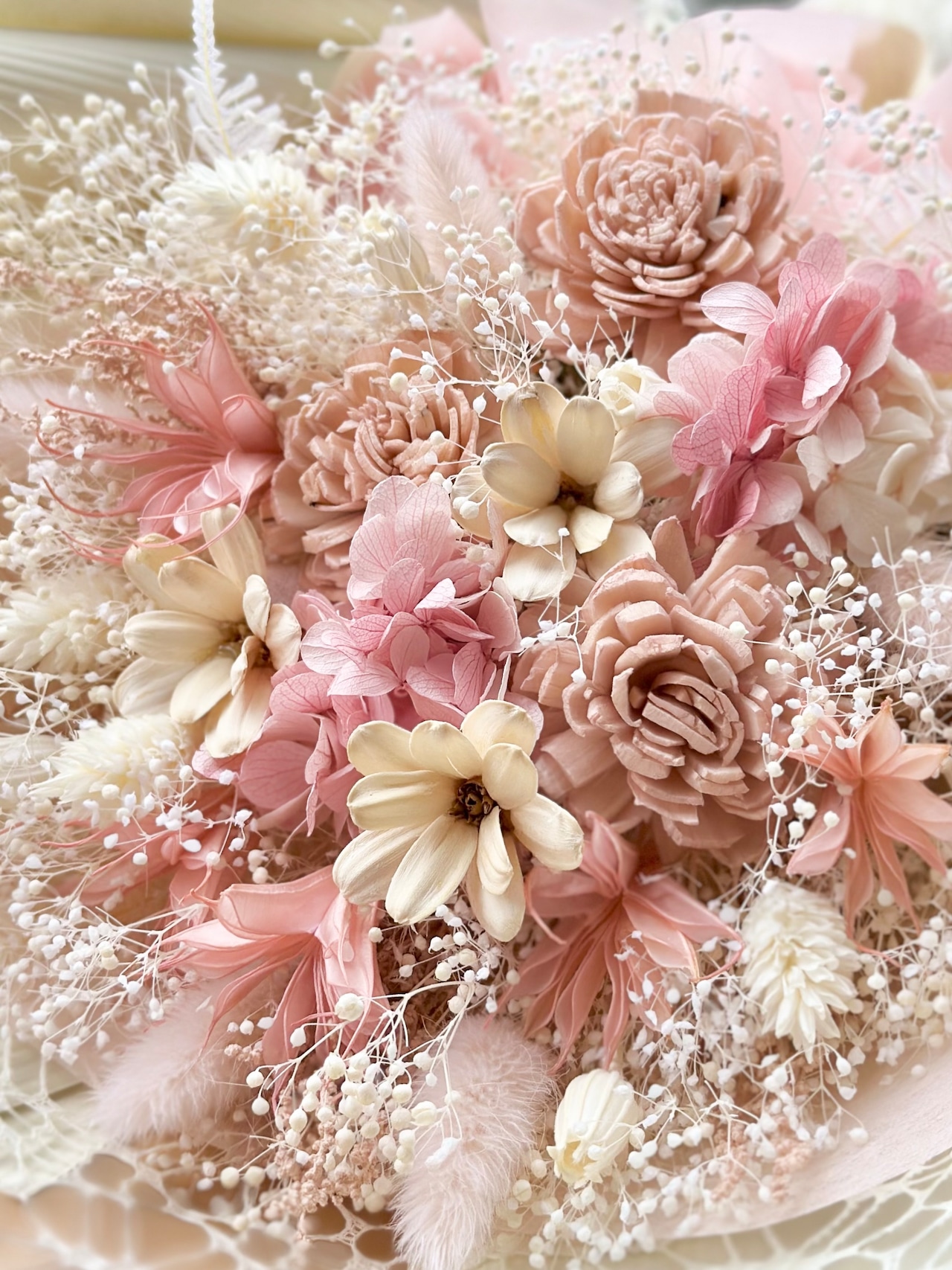 ドライフラワー花束(桜色) □Мサイズ 【定番商品】 画像6