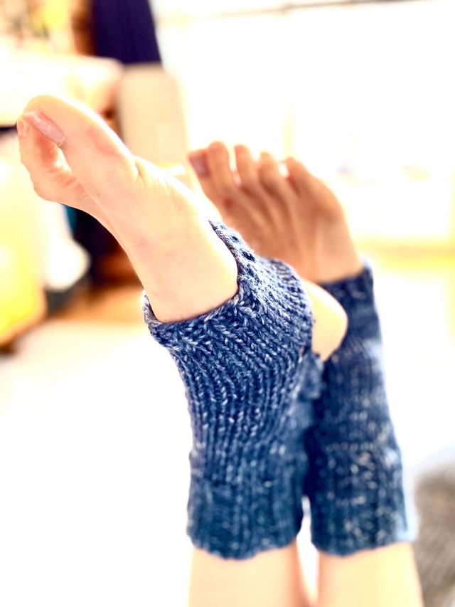 アンクルウォーマー　ブルー抗菌　My Kinda Body　