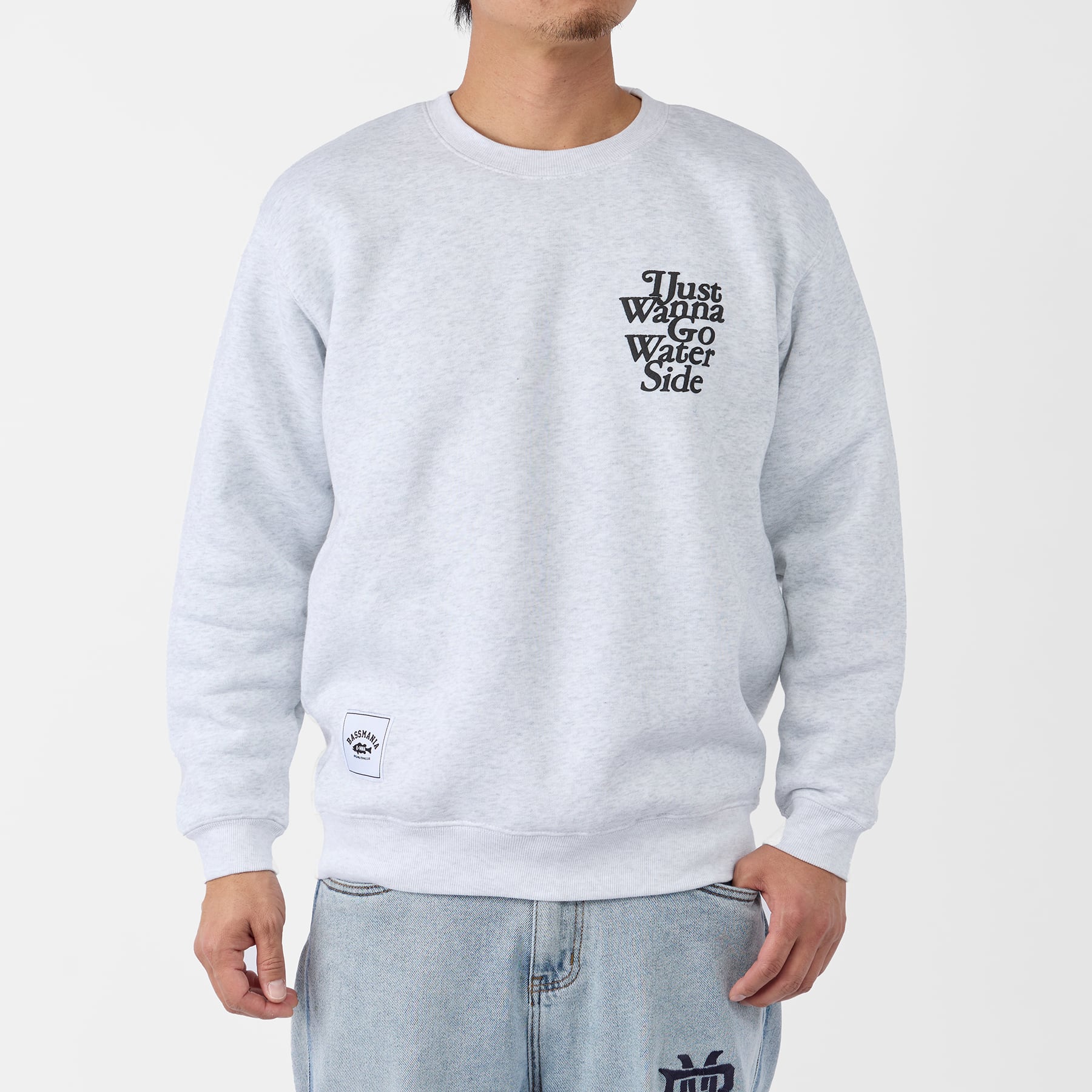 I JUST WANNA~ 発泡プリントスウェットトレーナー［A.GRY］ | bassmania.jp