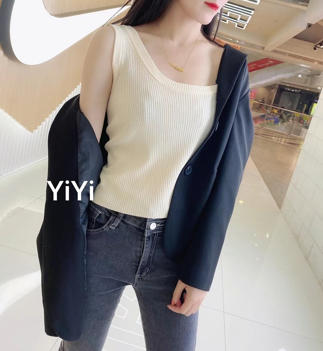 アシンメトリー リブタンクトップ　AJ111-601