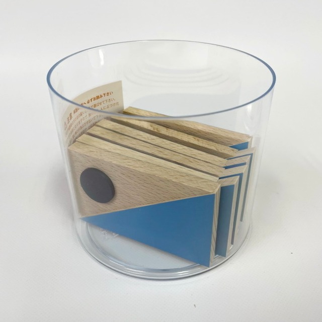 童具館　マグネットモザイク45　六角HBW　直角三角形・青　１２ピース