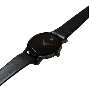 MOVADO black dial quartz watch “Museum Watch”