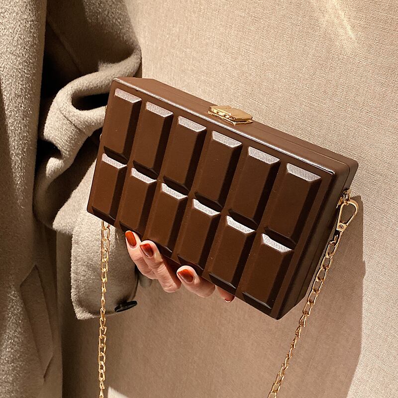 チェーン レッド スクウェア メッセンジャーバッグ 手作りハンドバック85616975569