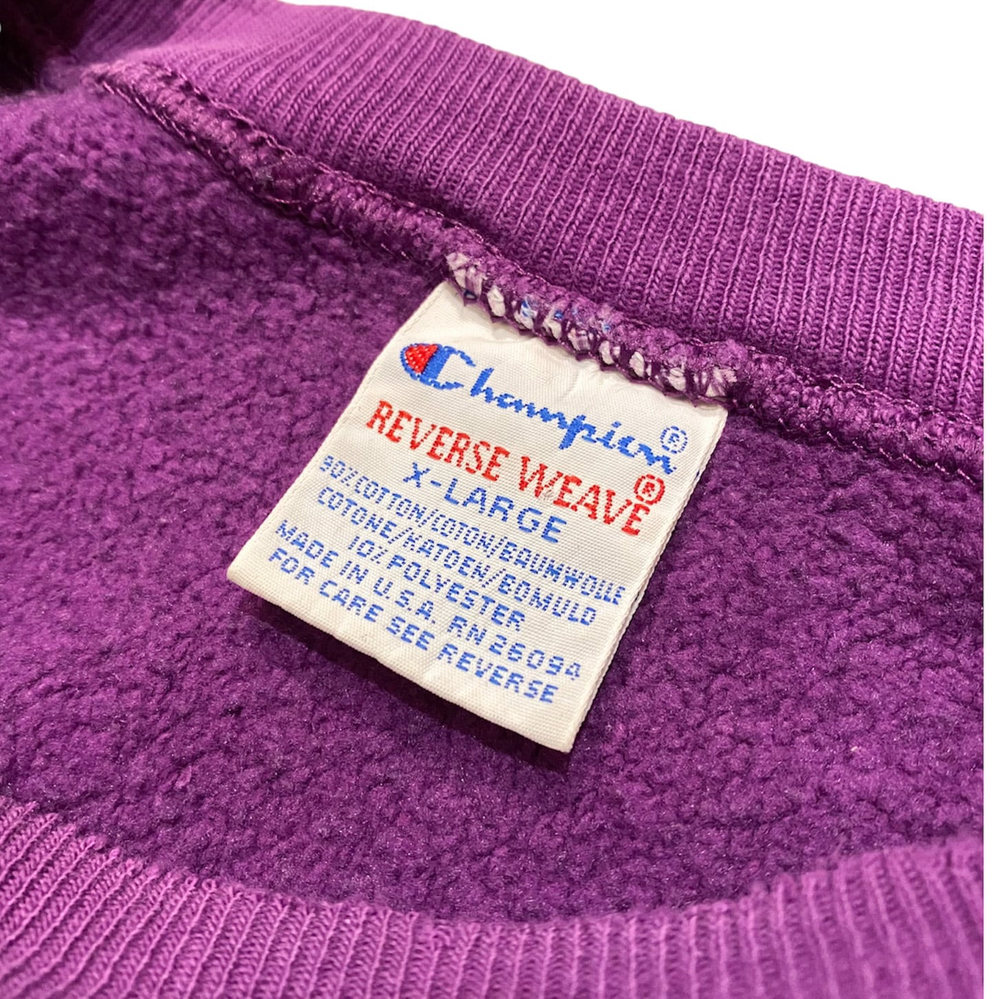 90's Champion Reverse Weave Sweat 無地 パープル XL