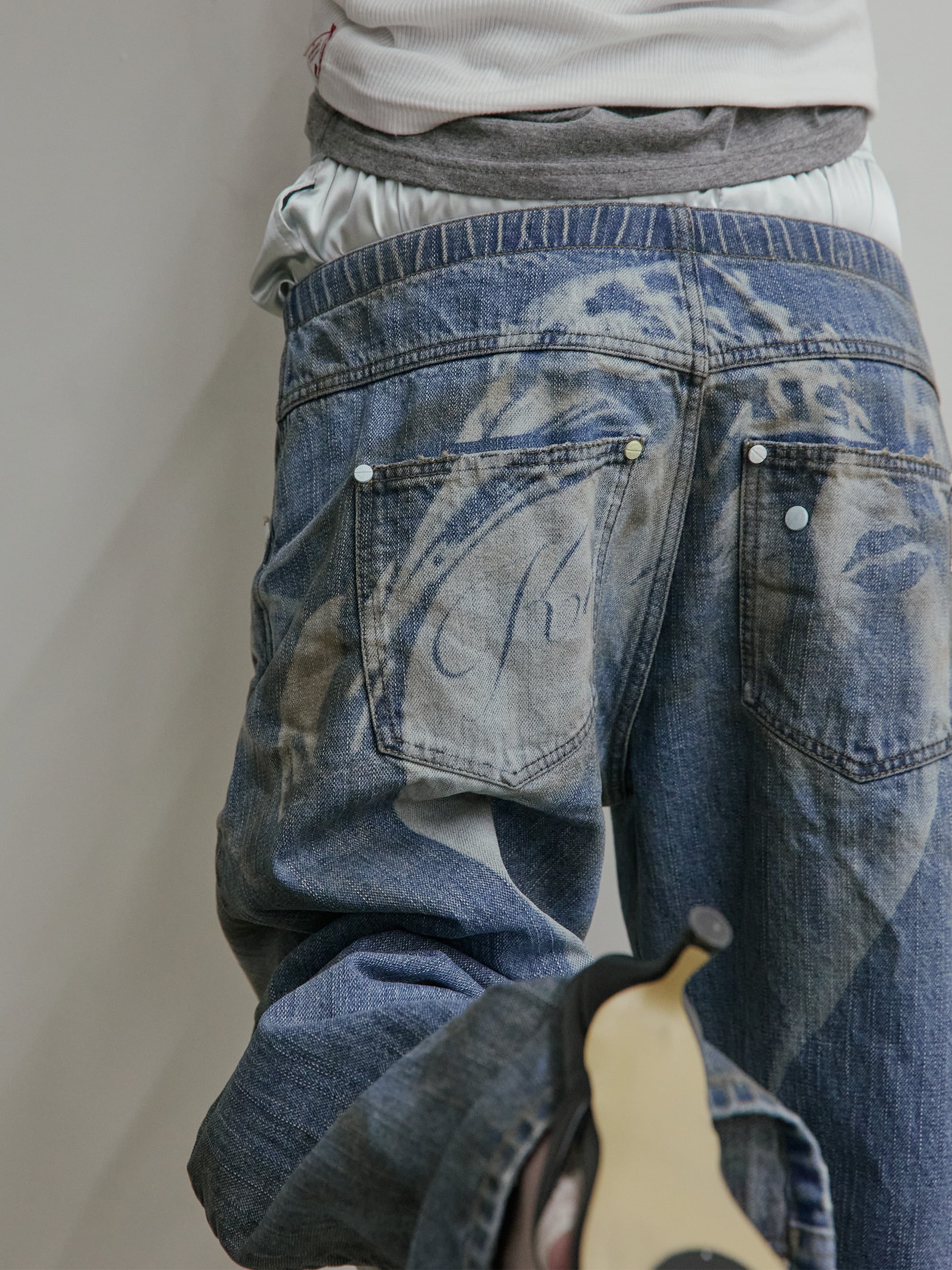 SCULPTOR] Pill Denim Pants Light Blue 正規品 韓国ブランド 韓国通販