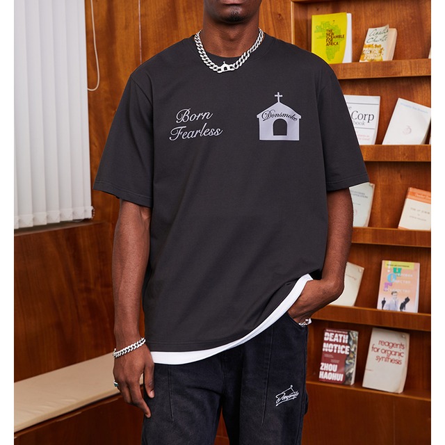 【DRIP1645】DS Logo Print Basic Tee