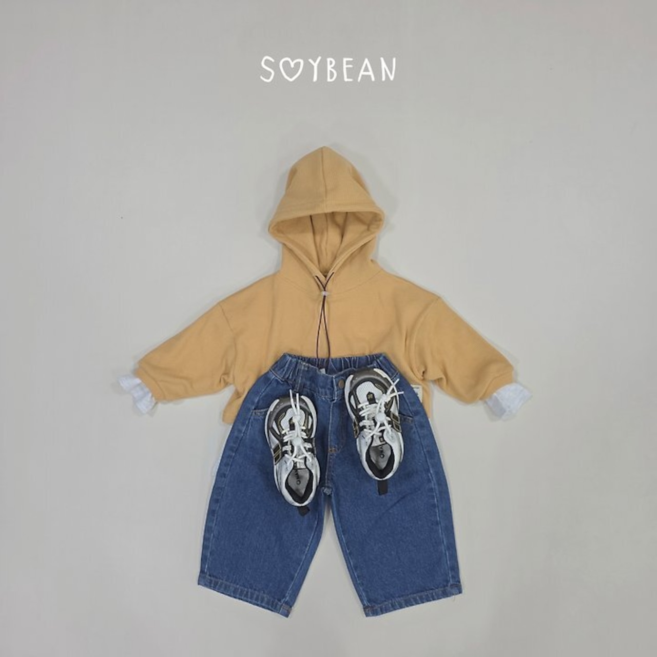【取寄】SOYBEAN ワッフルストリングフードTシャツ|秋服|韓国子供服| 26/AT