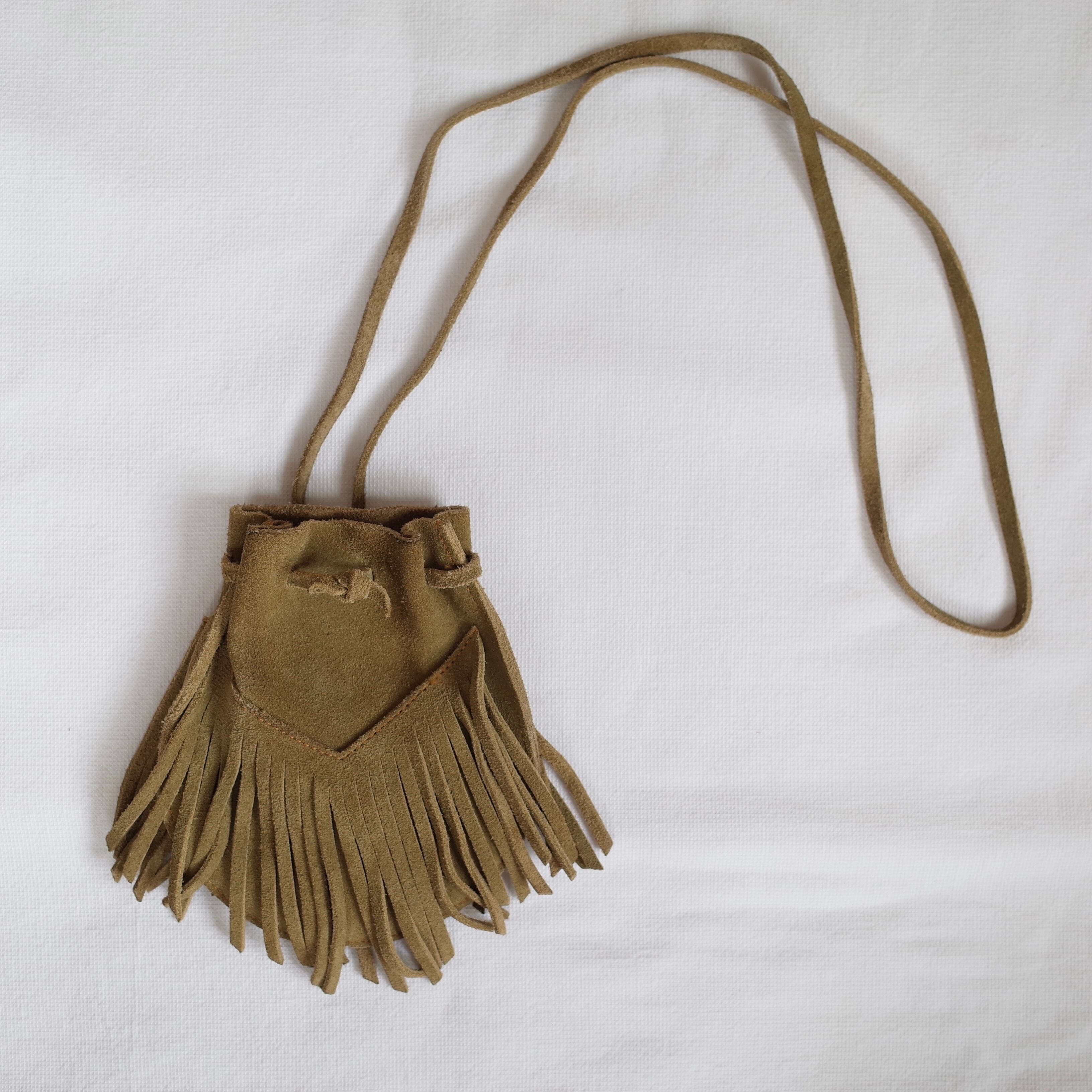 Suede fringe bag