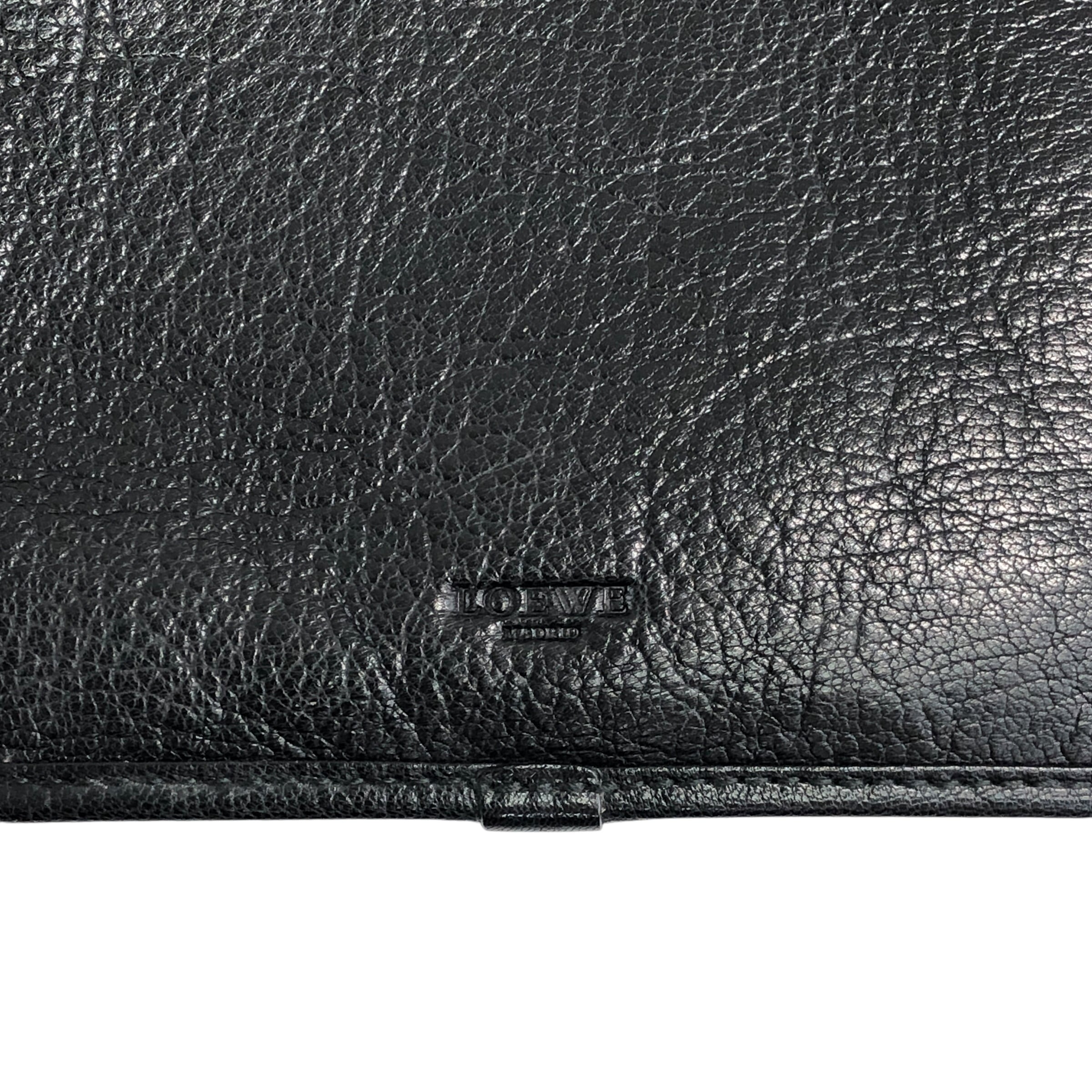 LOEWE ロエベ ショルダーバッグ ブラック ボタン レザー vintage