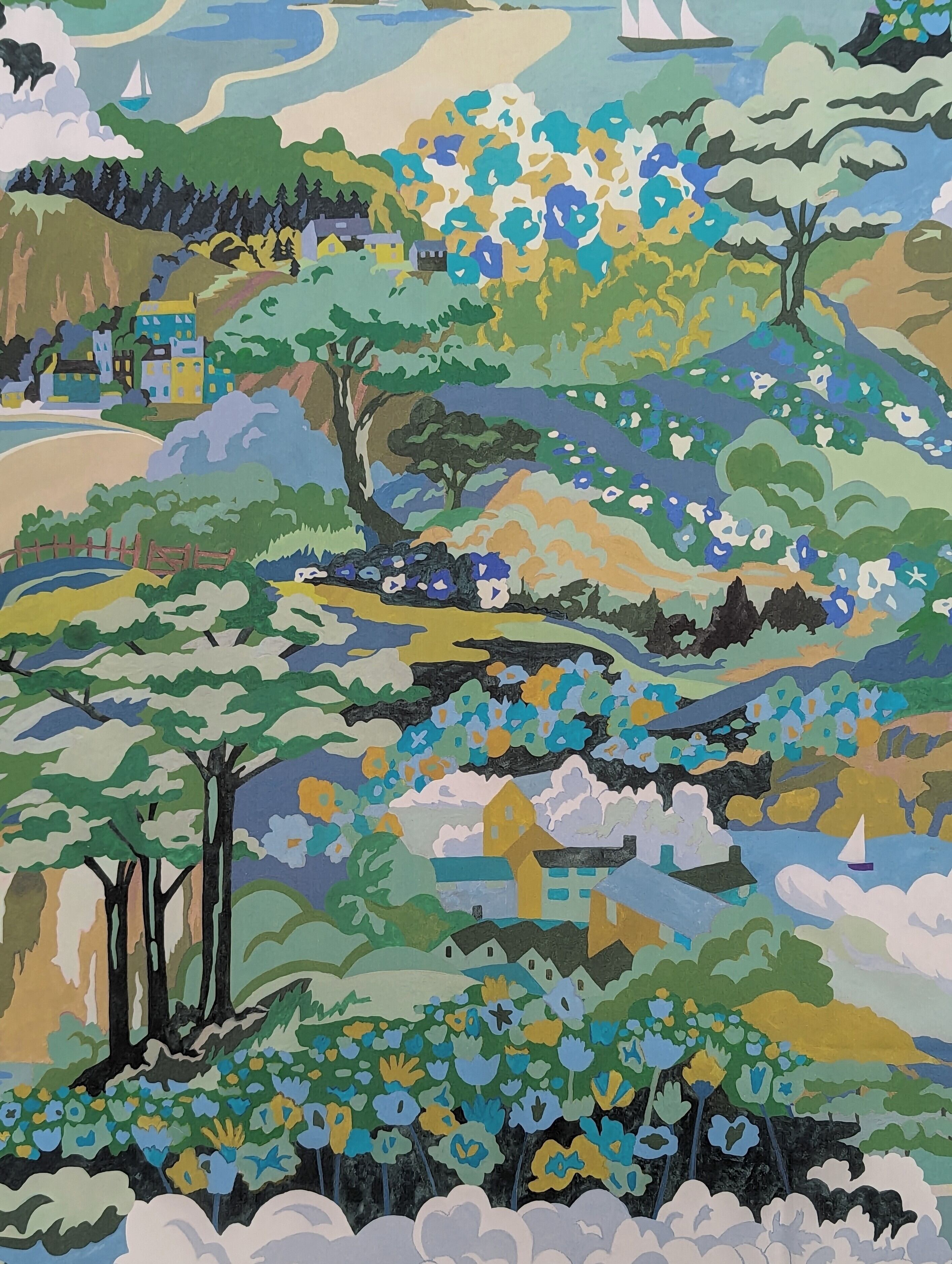 ◆輸入 リバティ LIBERTY タナローン Coastal Walk Z コースタルウォーク グリーン 約130×50cm