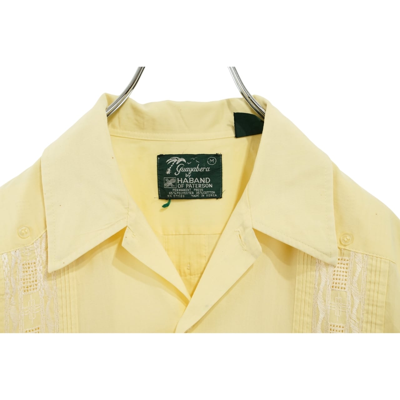 Guayabera by HABAND OF PATERSON キューバシャツ イエロー M｜NA243
