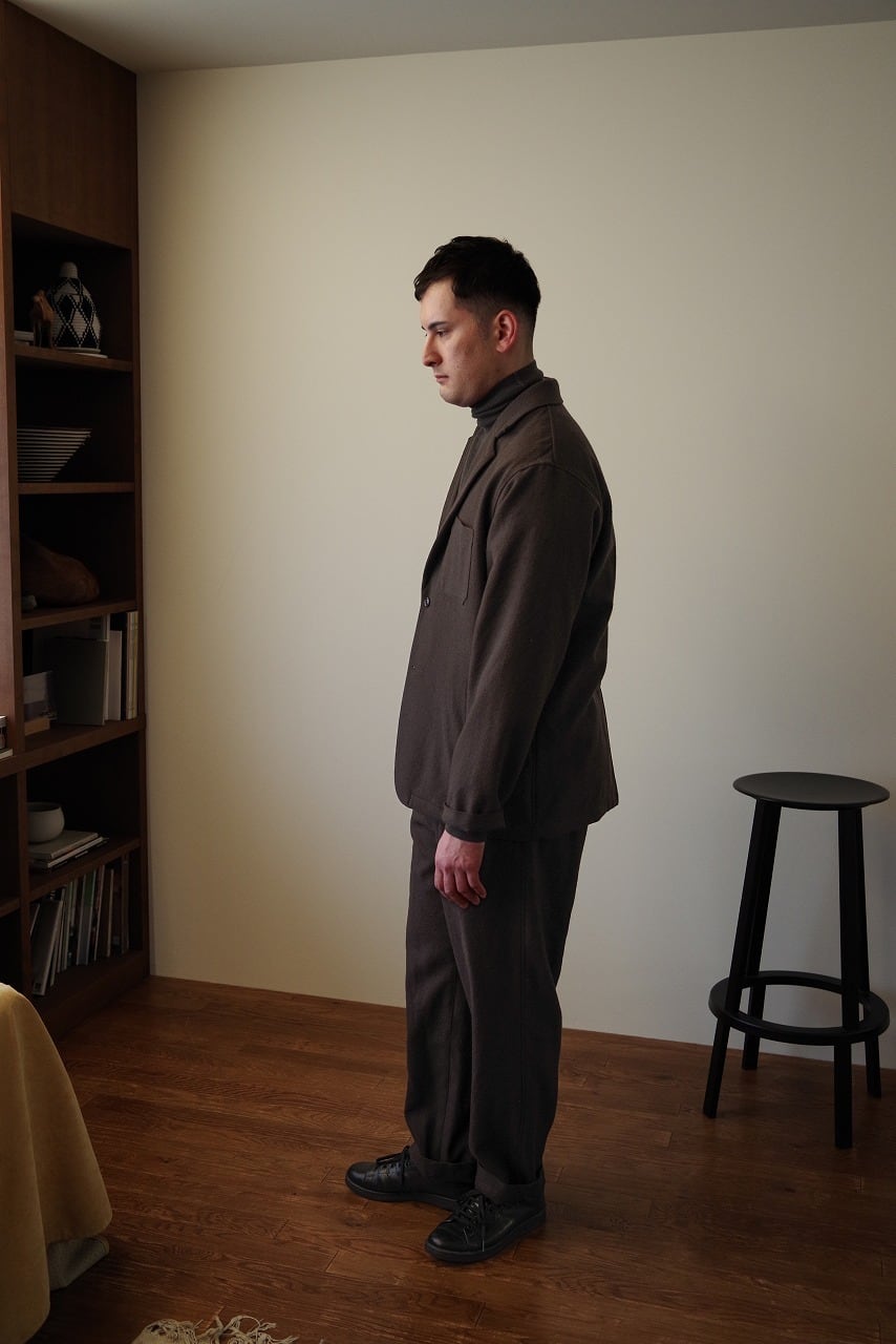Virgin Wool Washed Twill Jacket
