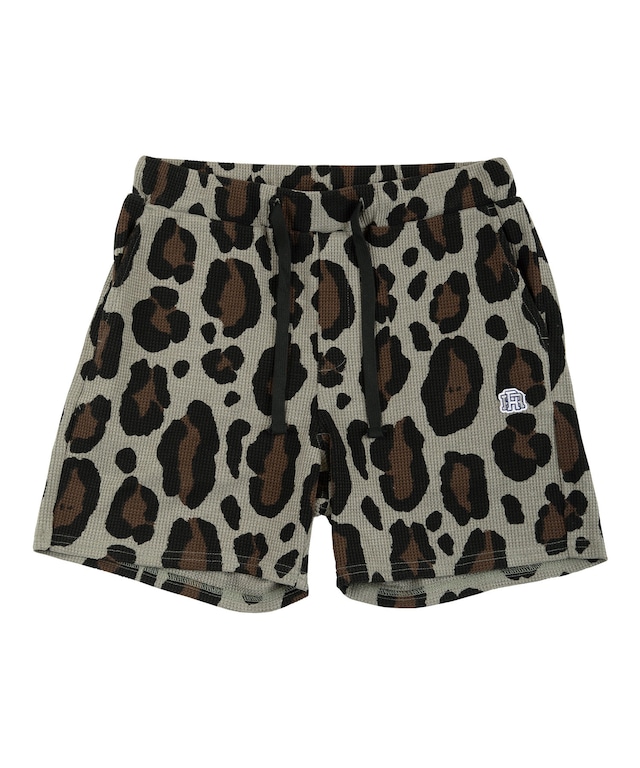 【#Re:room】LEOPARD PRINT WAFFLE SHORTS［REP215］