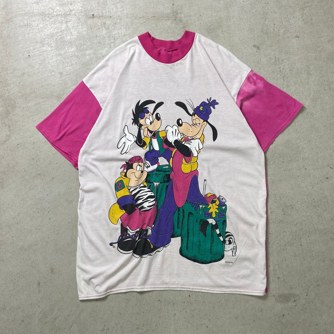 古着 90年代 MICKEY UNLIMITED GOOFY グーフィー 大判プリント  