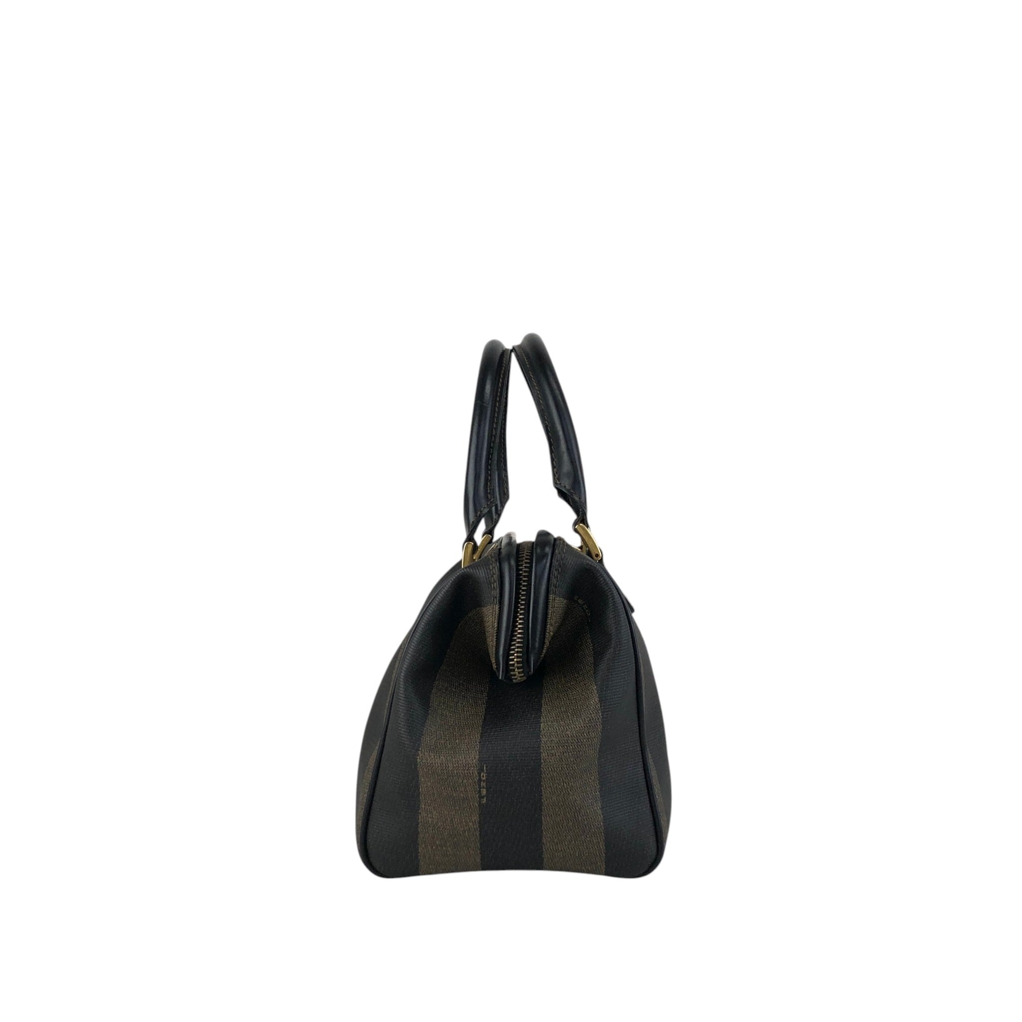 FENDI フェンディ ペカン ショルダーバッグ ブラウン PVC レザー 2way