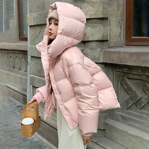 ダウン ジャケット ショート丈 中綿 レディース 秋冬 韓国 アウター きれいめ 大人 カジュアル シンプル 防寒 保温 暖かい 通勤 通学 フード付き ブルゾン フェイクダウン 大人可愛い 大人女子