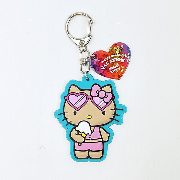 サンリオ 日焼け キティ キーリング ミント キーホルダー Sanrio