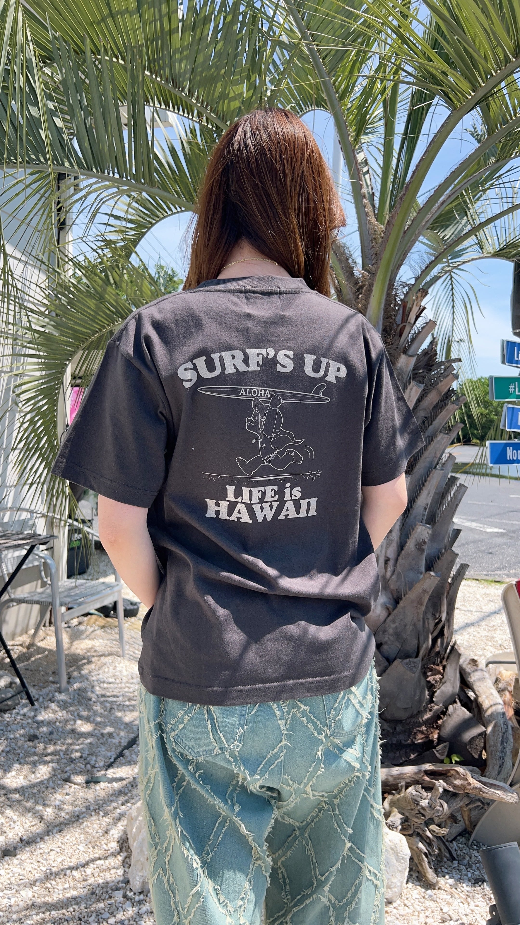 LIFE is × MAPUAコラボsurf's up半袖Tシャツ¥6,500+tax
