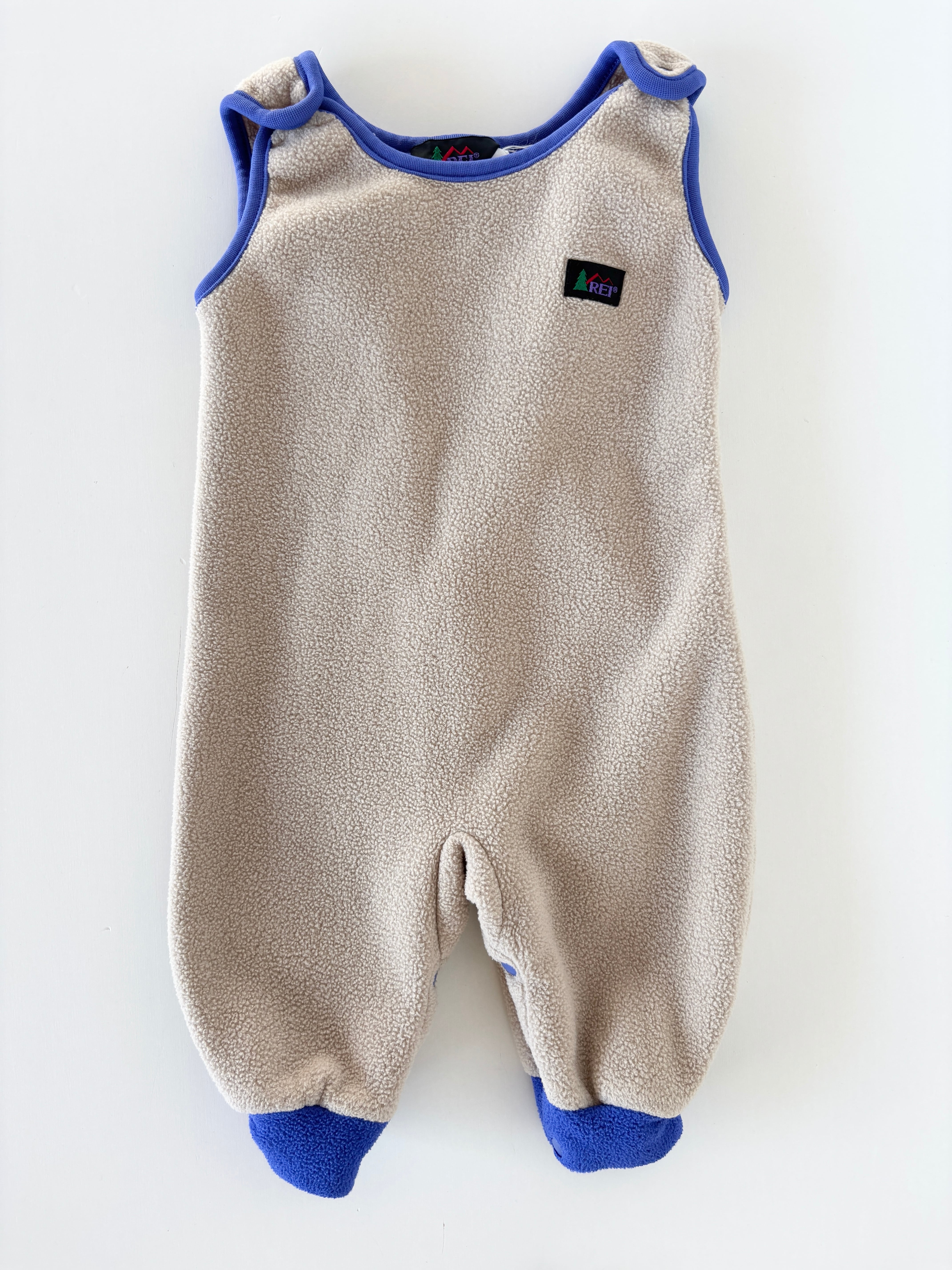 【12m・vintage】REI フリースロンパース