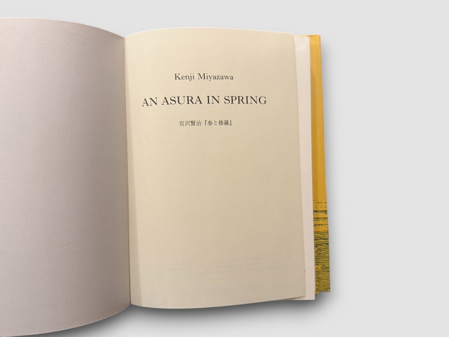 SJ629】【FIRST EDITION】An Asura in Spring(1999) /Kenji Miyazawa