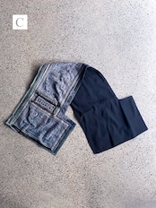 H'mong/Vintage fabric shawl