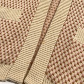 カシミヤ100% FUJII Cashmere フジイ カシミア 総柄 ニット 羽織り カーディガン FREE フリーサイズ /レディース