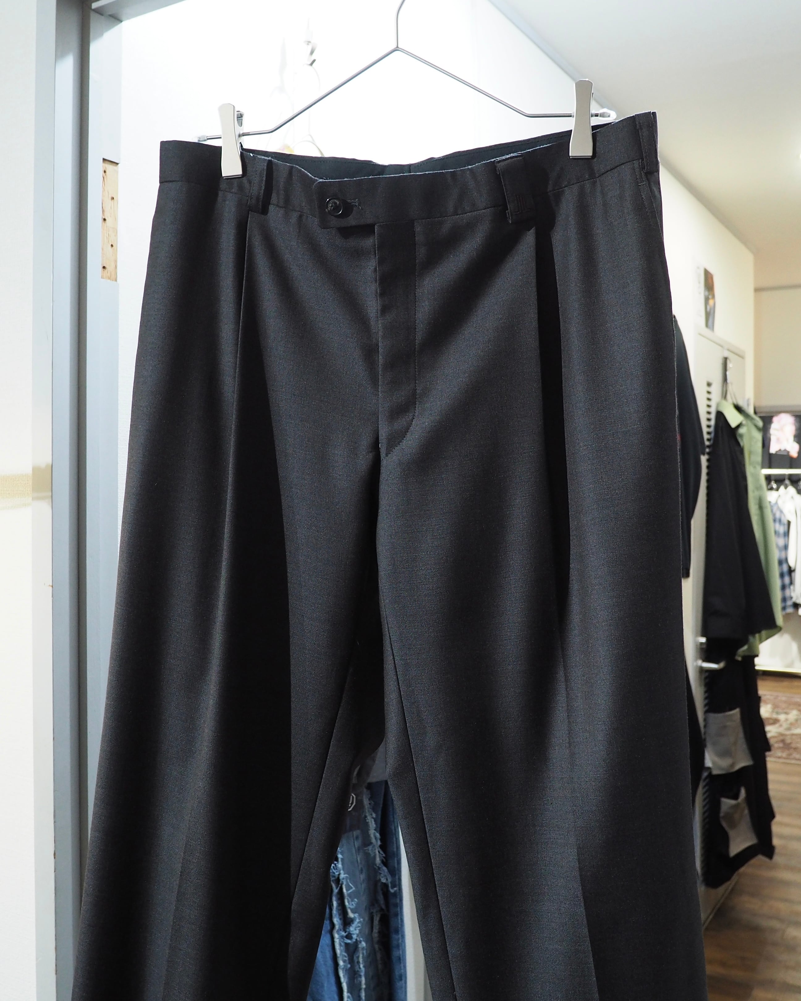 " LANVIN collection - 極上 " Special Pure Wool Wide Slacks Pants