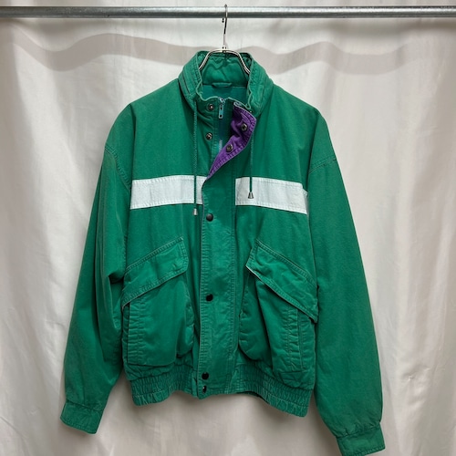 80~90s　隠しフード　マルチカラー　ジャケット　L