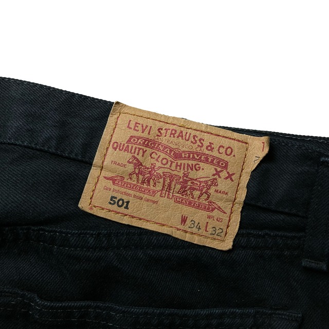 garage Uenighed brysomme 90's "UK LEVI'S / 501" (実寸W34) BLACK DENIM PANTS made in UK | Amerique