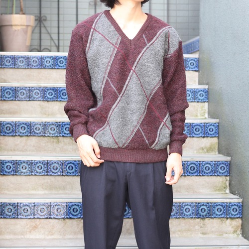 RETRO VINTAGE MODE DESIGN KNIT/レトロ古着モードデザインニット