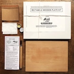 長方形のお皿を自作できる 手作りキット WOOD PLATE CARVING DIY KIT ( RECTANGLE )