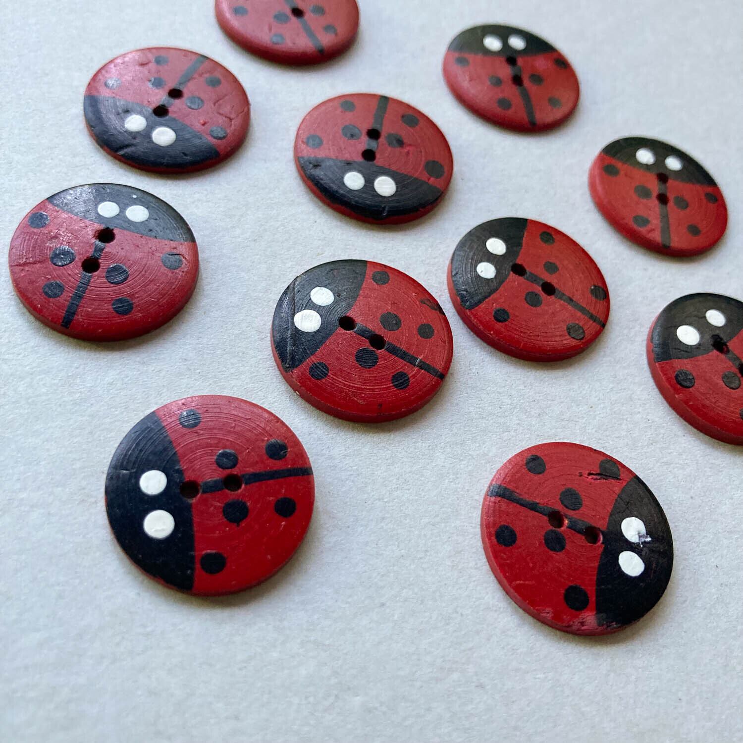 ココナツボタン 赤いてんとう虫L（20mm） | Dua-アクセサリーパーツ