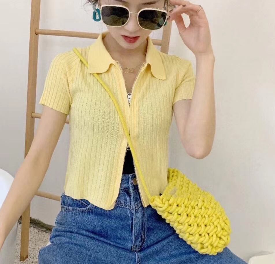 ダブルジップ　リブトップス  AJ111-3006