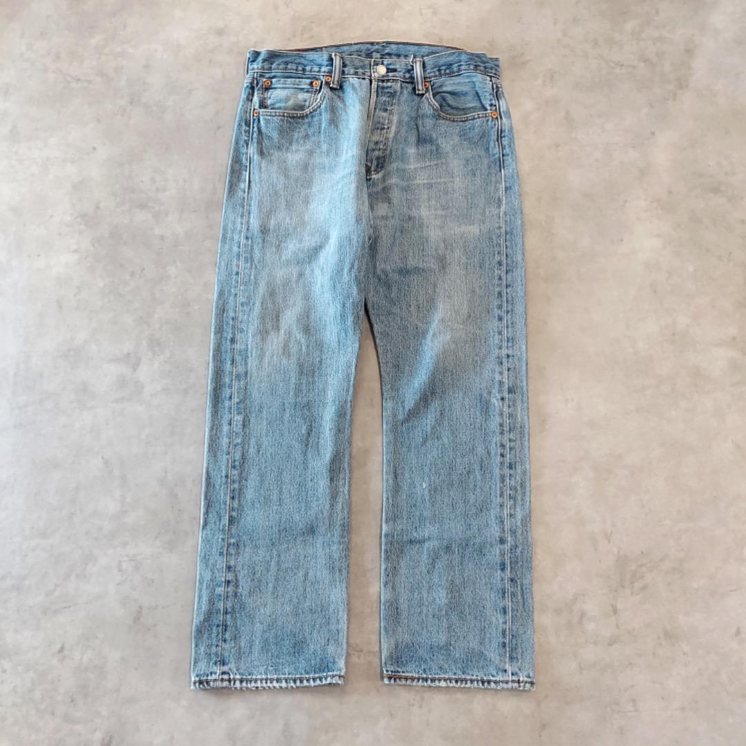 リーバイス501 Levis W33 デニム 青 ヒゲ 古着 パンツ 15986